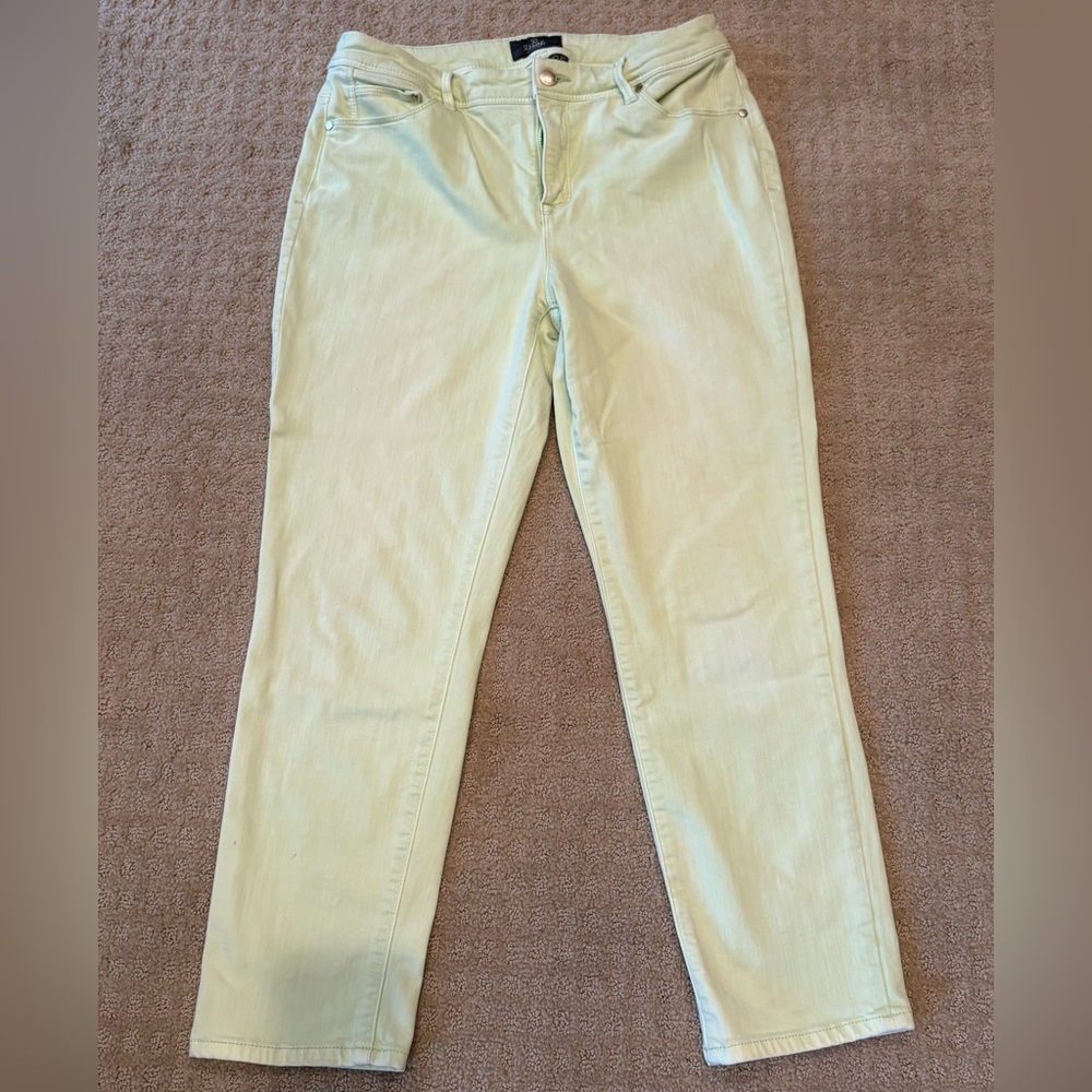 Chico's Light Green Skinny Jeans | 0.5 Size | So Slimming